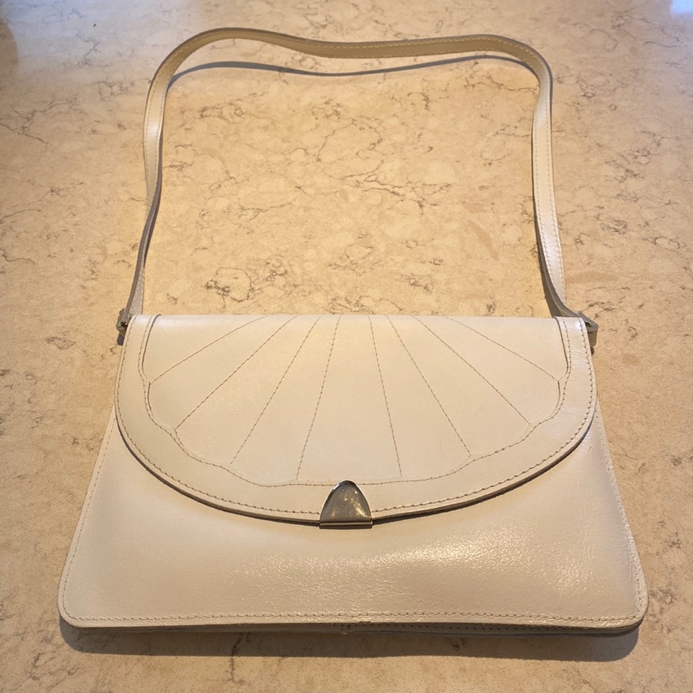 Vintage White Leather Bag